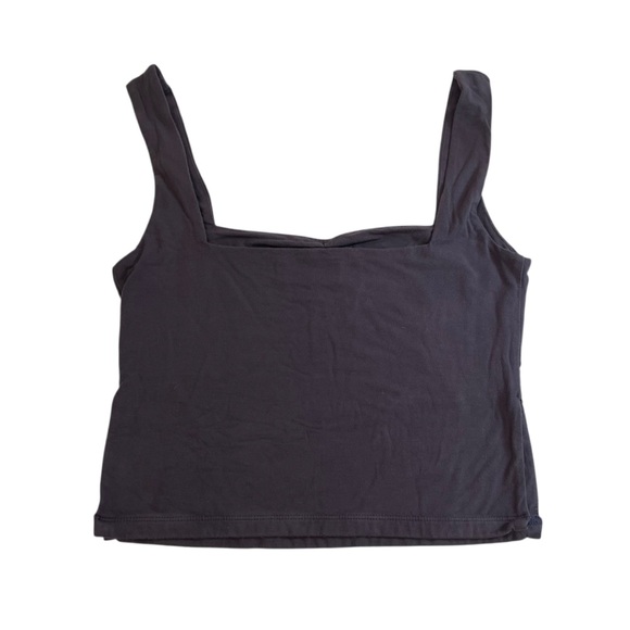 🧁white fox dark gray tank top minimalist basic layering - Picture 3 of 8